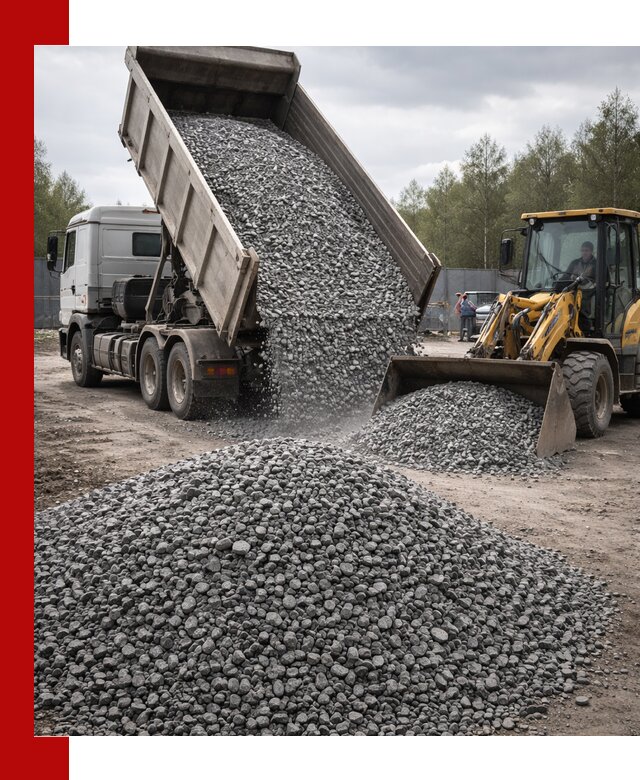 Доставка и продажа щебня гранитного в Южно-Сахалинске