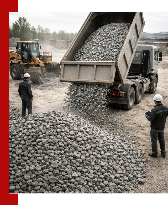 Доставка гранитного щебня фракции 20-40 в Южно-Сахалинске
