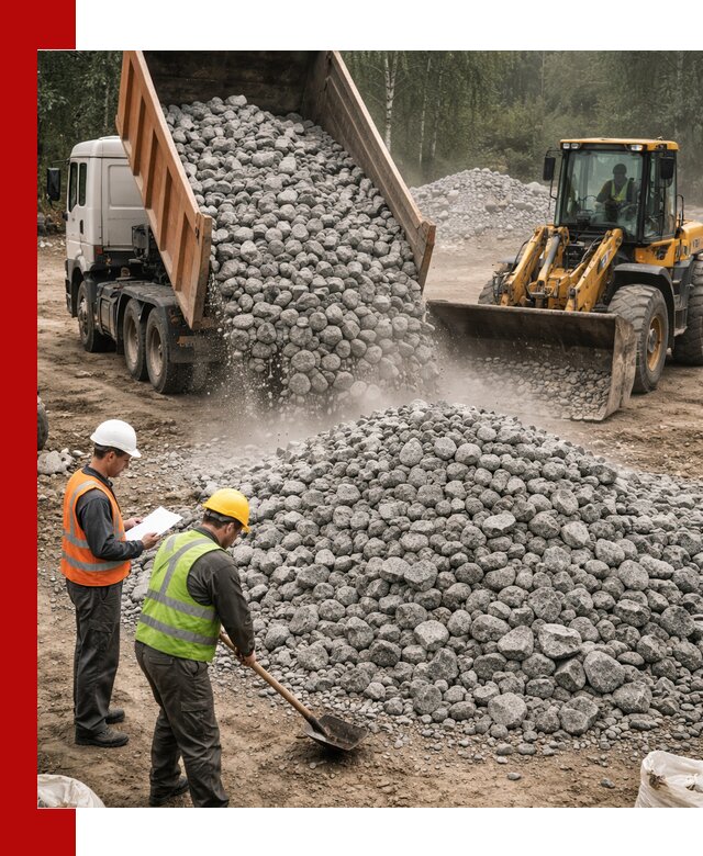 Гранитный щебень фракция 70-150 доставка в Южно-Сахалинске