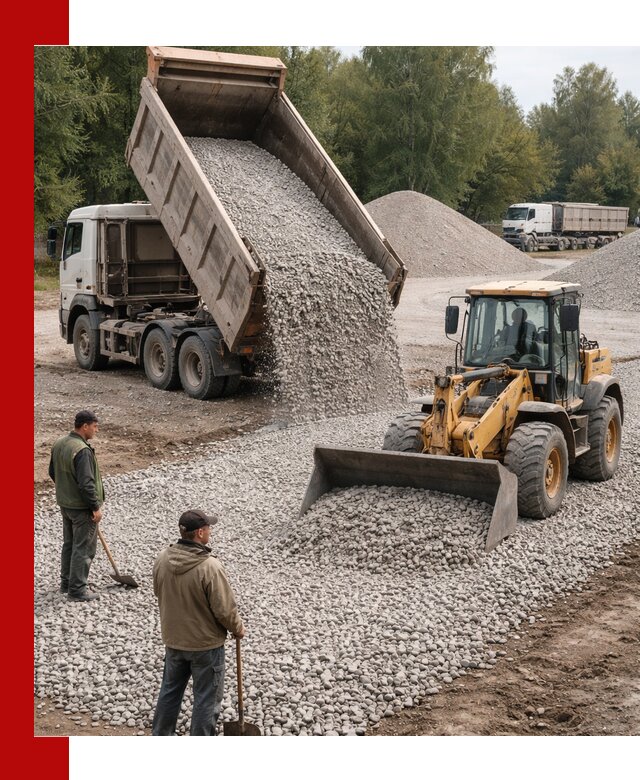 Купить гравийный щебень фракция 20-40 в Южно-Сахалинске с доставкой