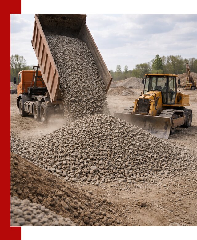 Доставка гравийного щебня фракции 40-70 в Южно-Сахалинске