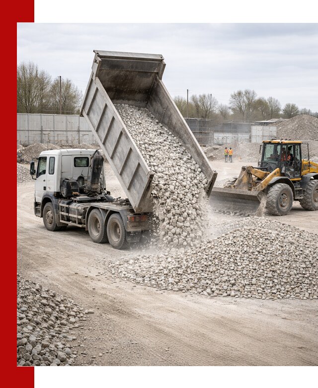 Доставка и продажа известнякового щебня в Южно-Сахалинске