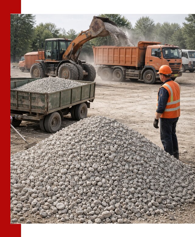 Доставка известнякового щебня фракция 20–40 в Южно-Сахалинске