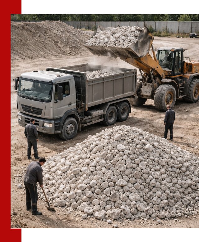 Известняковый щебень фракция 70–150 с доставкой в Южно-Сахалинске