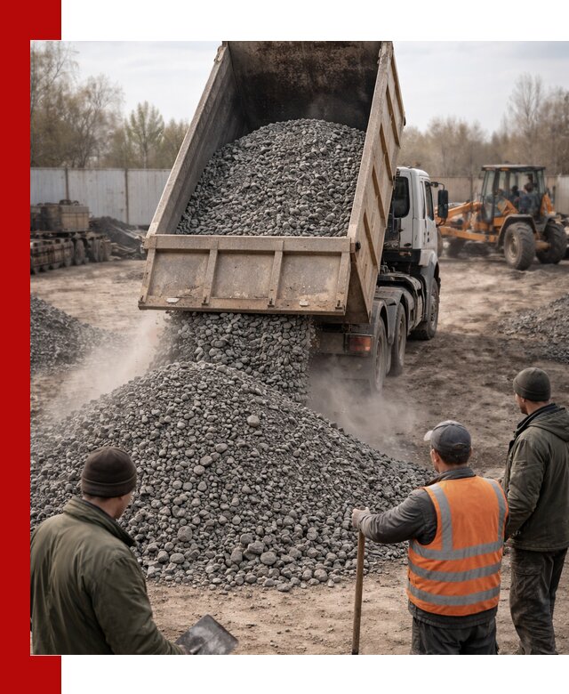 Доставка шлакового щебня в удобные сроки по выгодной цене в Южно-Сахалинске