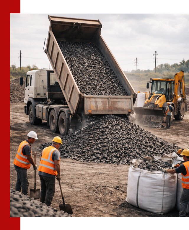Шлаковый щебень фракция 40-70 с доставкой в Южно-Сахалинске