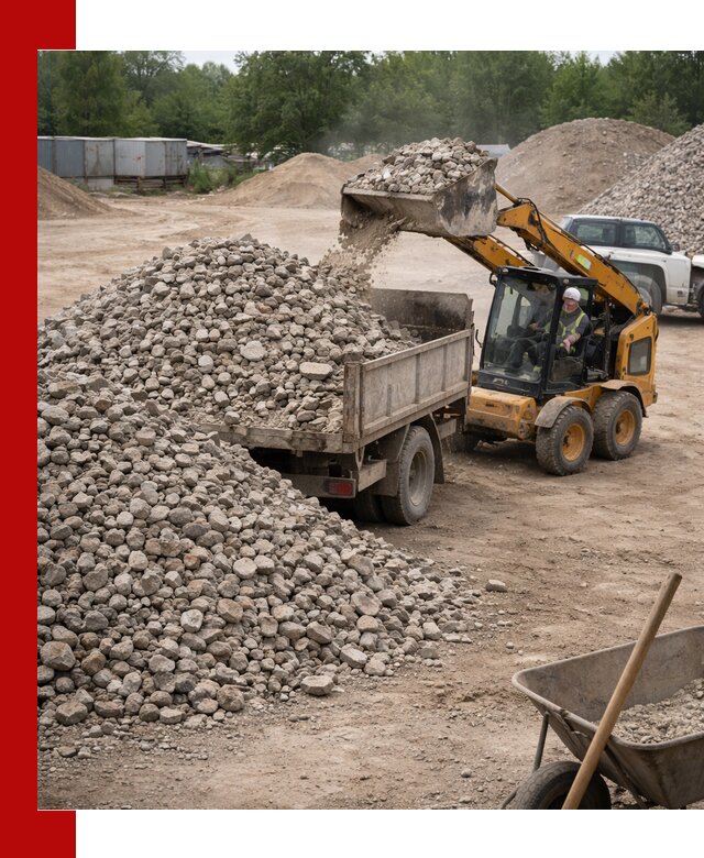 Доставка вторичного щебня в Южно-Сахалинске для строительных работ