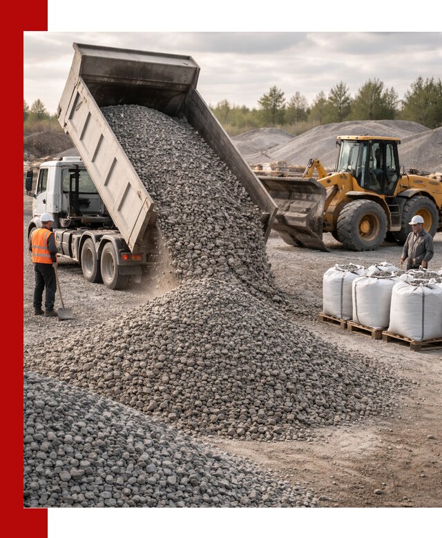 Бетонный щебень фракция 5–20 с доставкой в Южно-Сахалинске