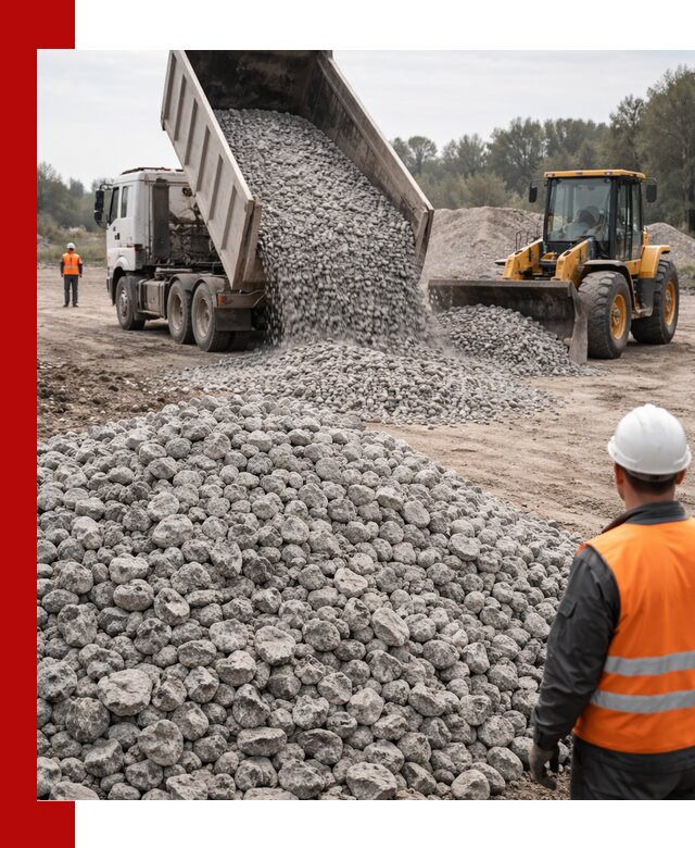 Доставка бетонного щебня фракции 20-40 в Южно-Сахалинске