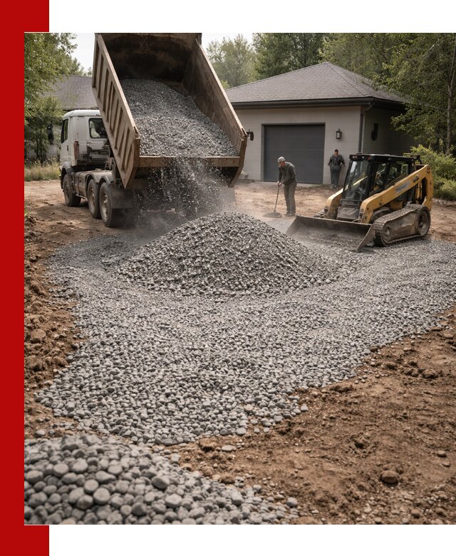 Щебень для парковки в Южно-Сахалинске: доставка и укладка качественного материала
