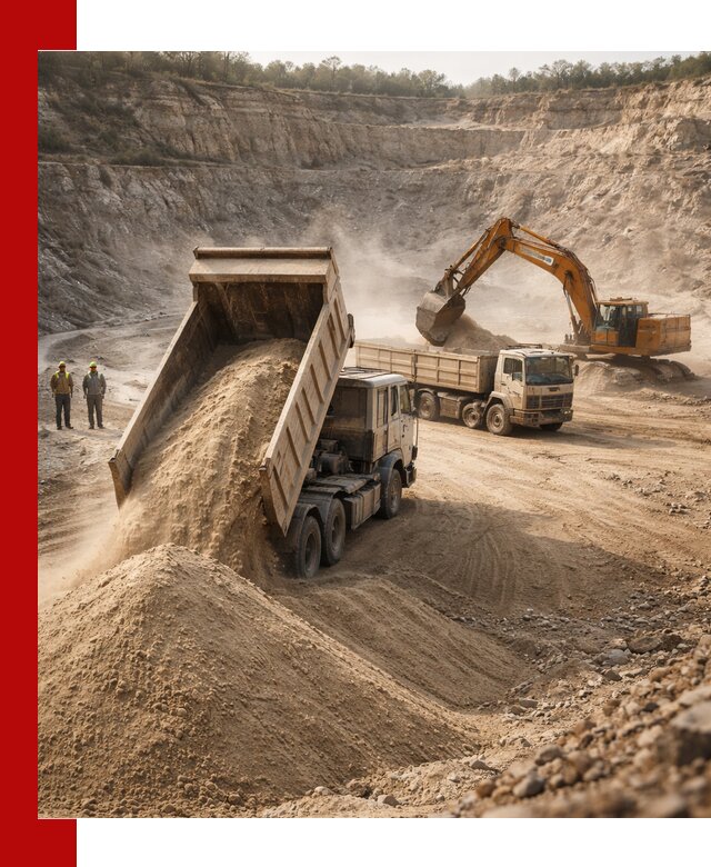 Карьерный песок навалом с доставкой в Южно-Сахалинске