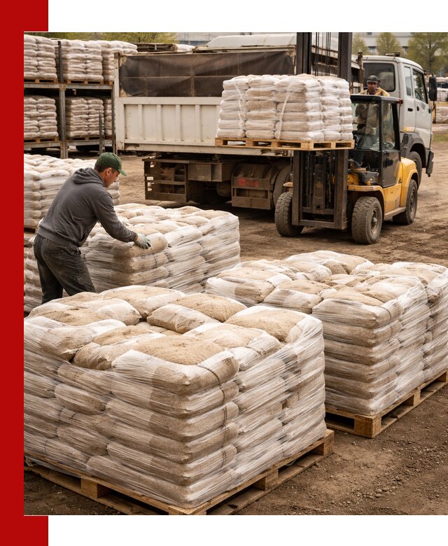 Карьерный песок в мешках с доставкой в Южно-Сахалинске