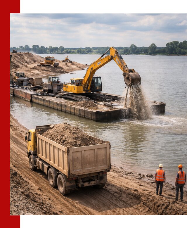 Намывной песок с доставкой в Южно-Сахалинске оптом и в розницу