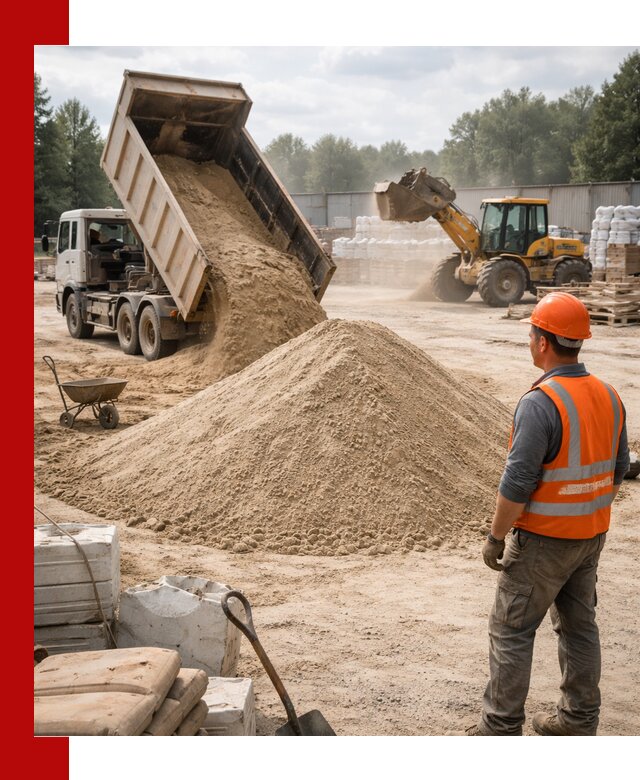 Доставка строительного песка с самосвалом в Южно-Сахалинске
