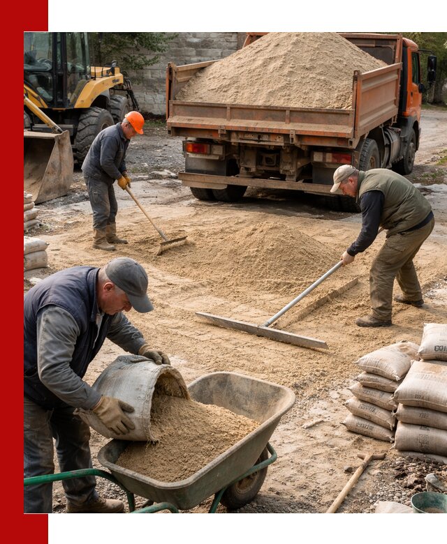 Поставка песка для стяжки в Южно-Сахалинске с быстрой доставкой