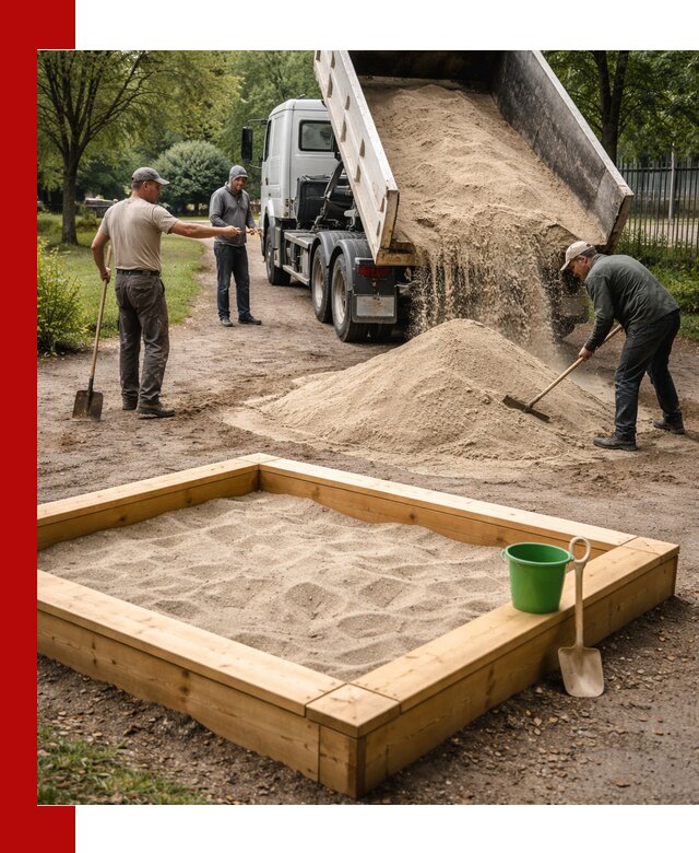Песок для песочницы с доставкой в Южно-Сахалинске недорого и чистый