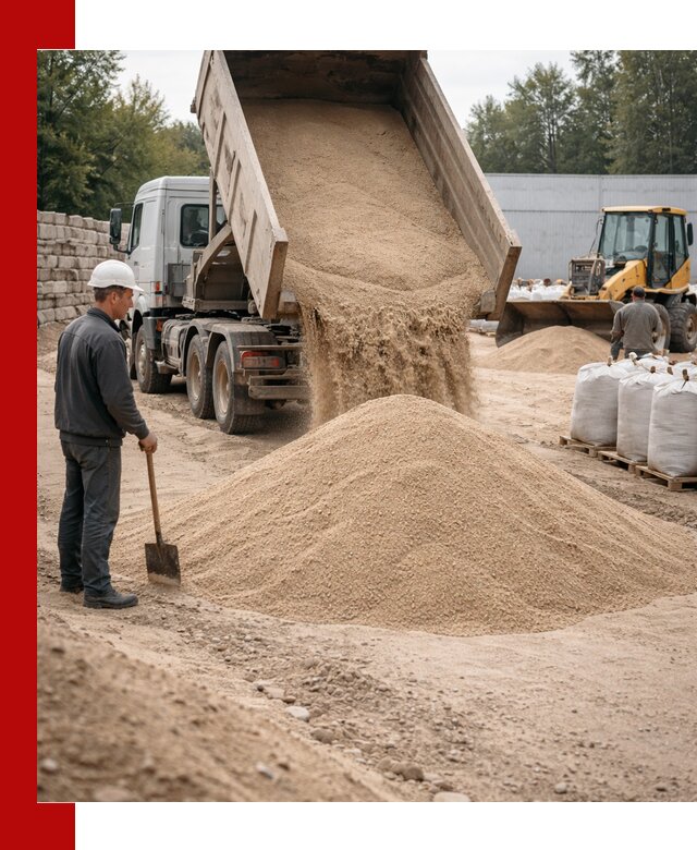 Кварцевый песок фракция 0–3 мм с доставкой в Южно-Сахалинске