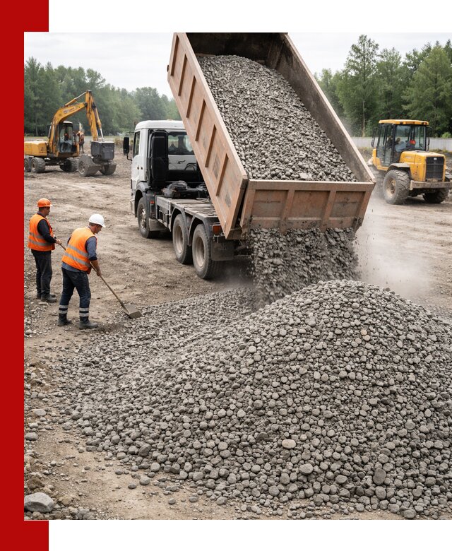 Доставка гравия фракции 40-70 в Южно-Сахалинске оптом и в розницу