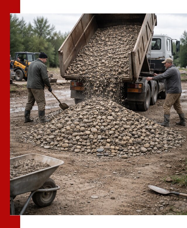 Доставка гальки речной оптом и в розницу в Южно-Сахалинске