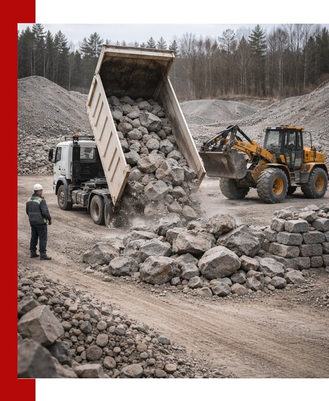 Доставка и продажа бутового гранитного камня в Южно-Сахалинске