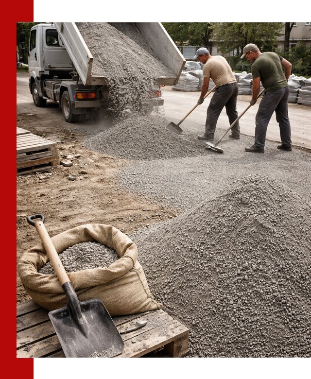 Отсев для тротуарной плитки в Южно-Сахалинске — доставка и укладка