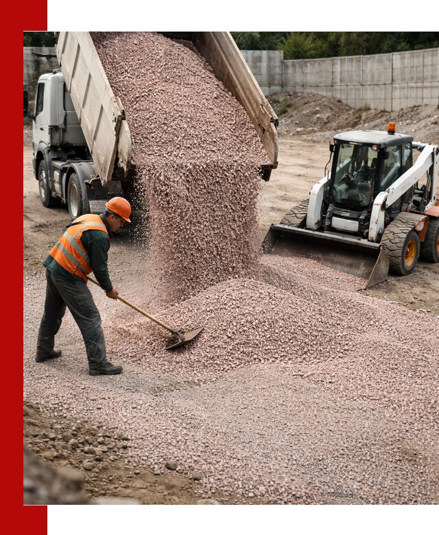 Крошка розовый гранит с доставкой в Южно-Сахалинске от производителя
