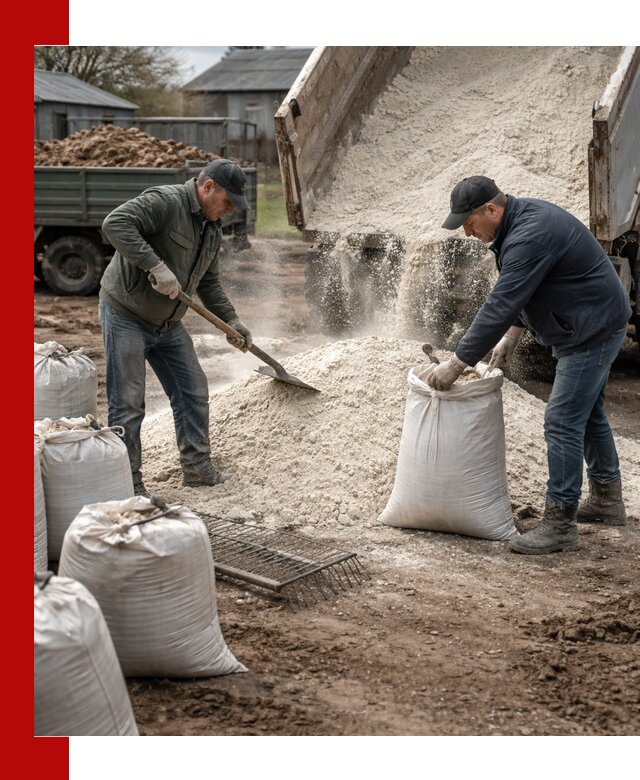 Доставка извести пушонки в Южно-Сахалинске оптом и мелким оптом