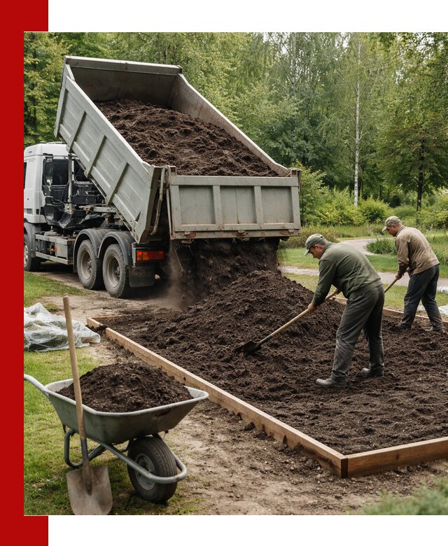 Доставка грунта для озеленения и благоустройства в Южно-Сахалинске