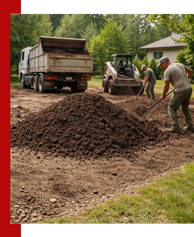 Доставка и укладка грунта для газона в Южно-Сахалинске