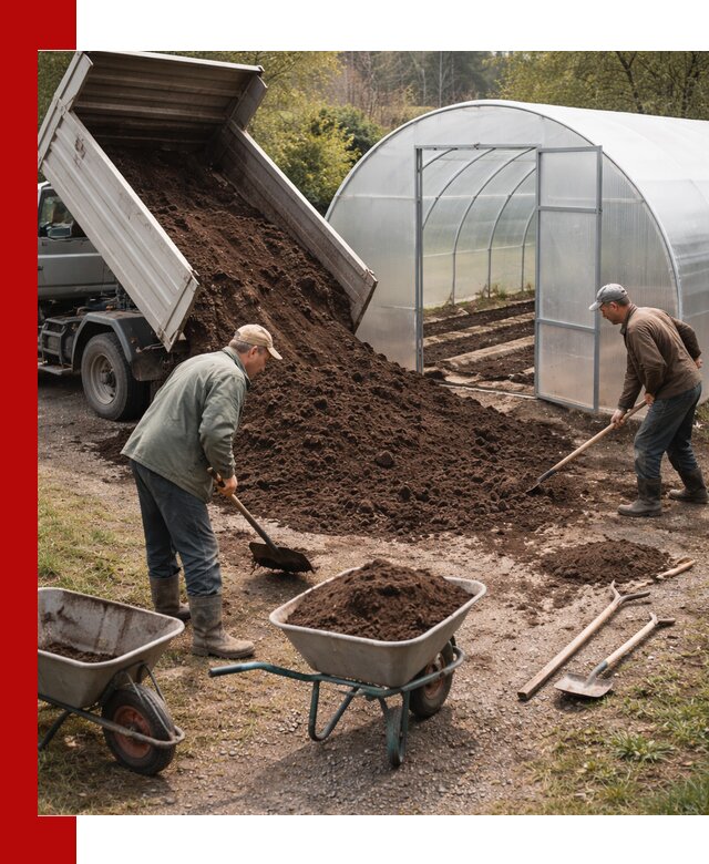 Грунт для теплицы с доставкой в Южно-Сахалинске — плодородный субстрат под растения