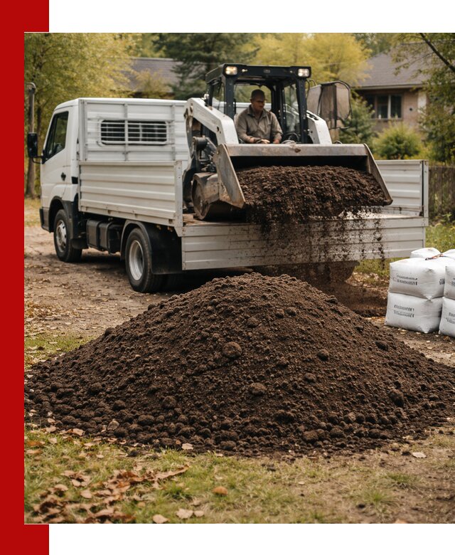 Доставка садовой земли в больших объёмах в Южно-Сахалинске