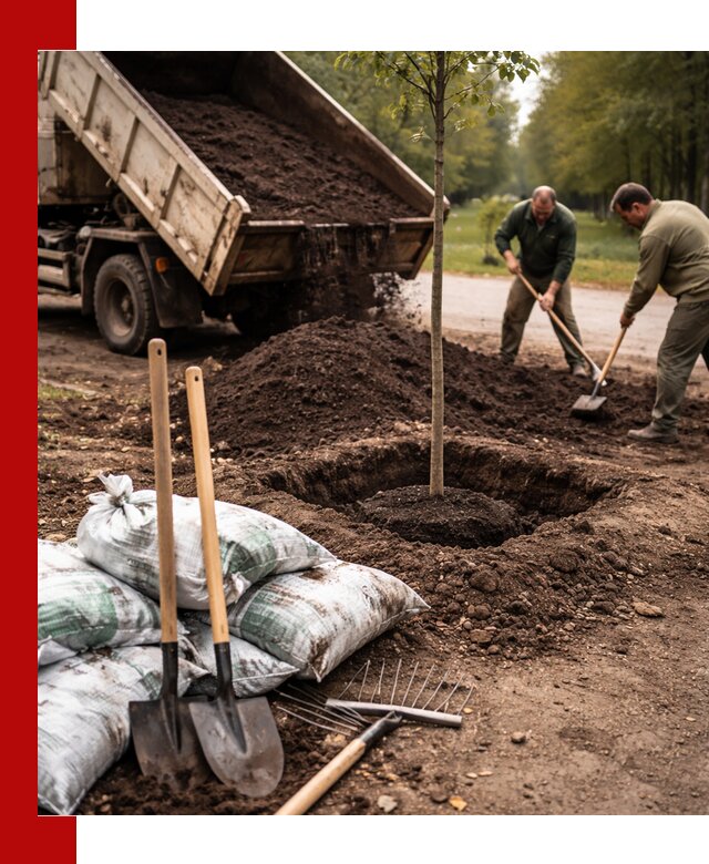 Грунт для посадки деревьев в Южно-Сахалинске — доставка и подготовка почвы