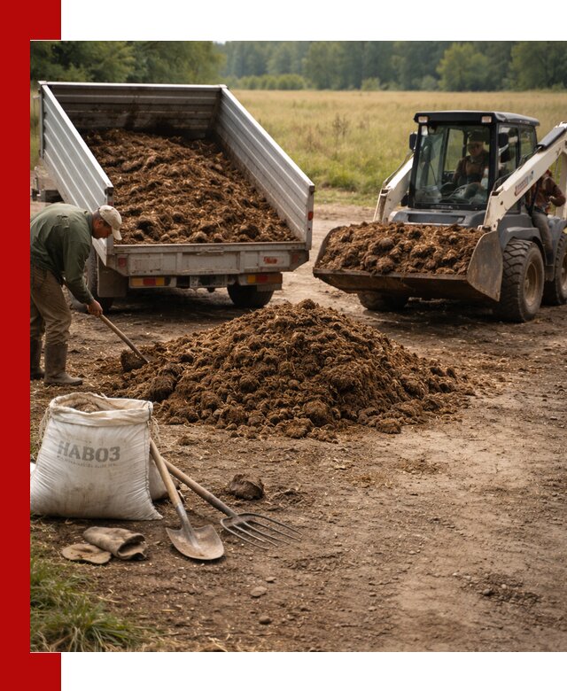 Доставка конского навоза в Южно-Сахалинске с разгрузкой и доставкой на объект