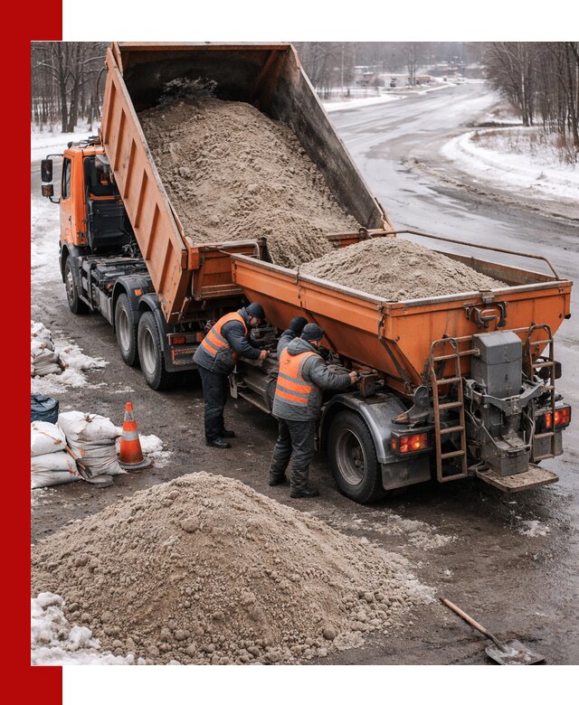Поставка и вывоз пескосоля в Южно-Сахалинске оптом и в розницу