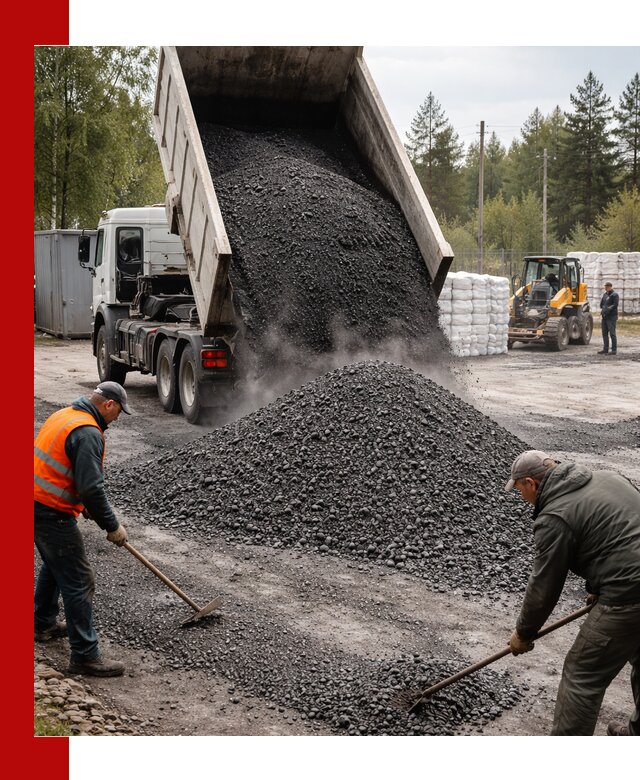 Доставка и продажа асфальтного гранулята в Южно-Сахалинске