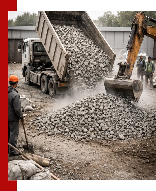 Доставка дробленого бетона в Южно-Сахалинске оптом и в розницу
