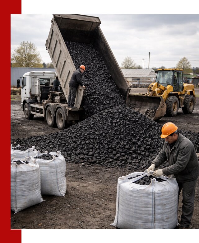 Доставка каменного угля в Южно-Сахалинске оптом и в розницу