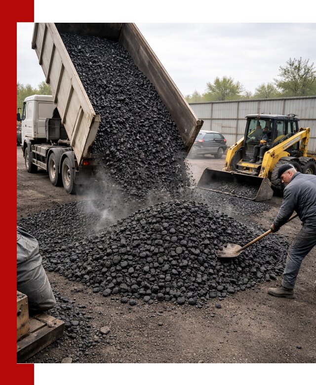 Доставка угля орех в Южно-Сахалинске оптом и в розницу