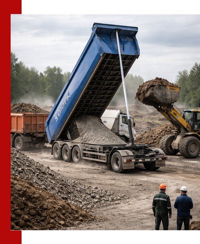 Аренда тонар 40 тонн в Южно-Сахалинске с доставкой материалов